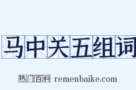 马中关五组词是什么意思的图片